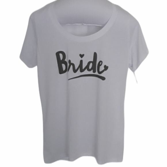 Love & Cherish Bride Tee Shirt White Medium - Picture 1 of 5